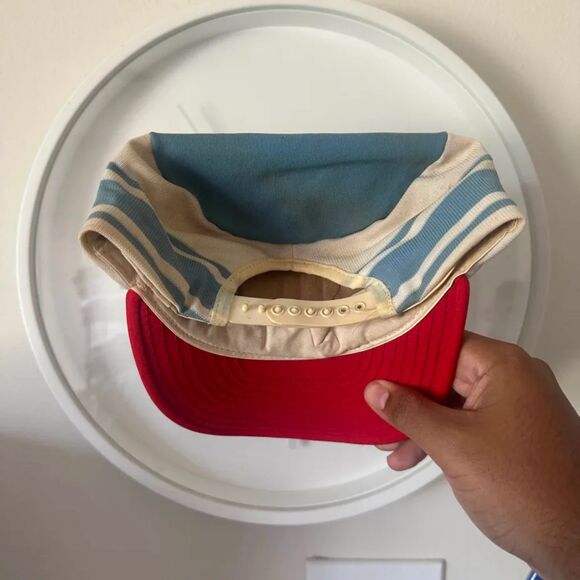 Vintage 80s NFL Houston Oilers Painters Train Cap Snapback Hat - Picture 4 of 6